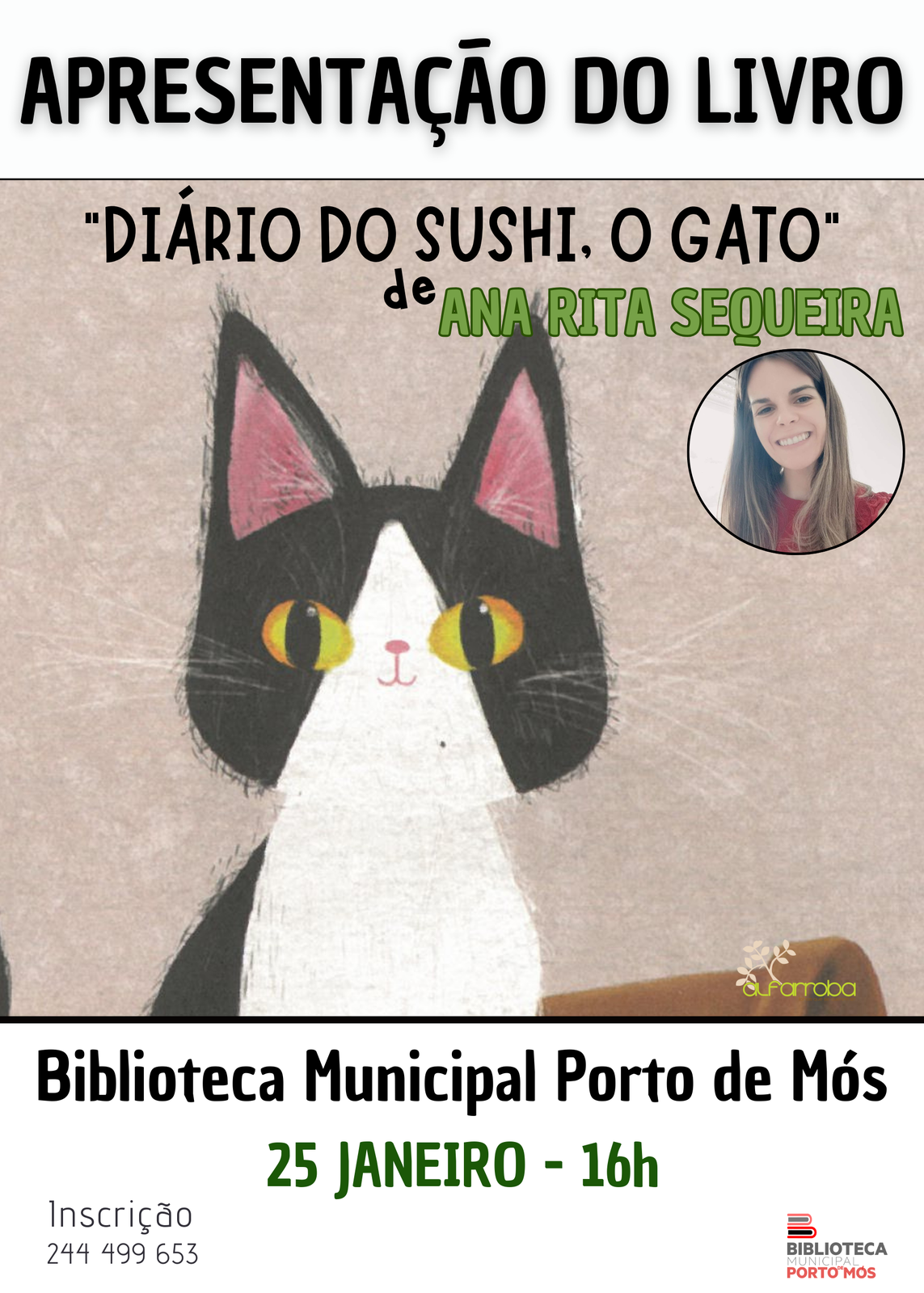 Apresentação do livro “Diário do Sushi, o Gato” com Ana Rita Sequeira