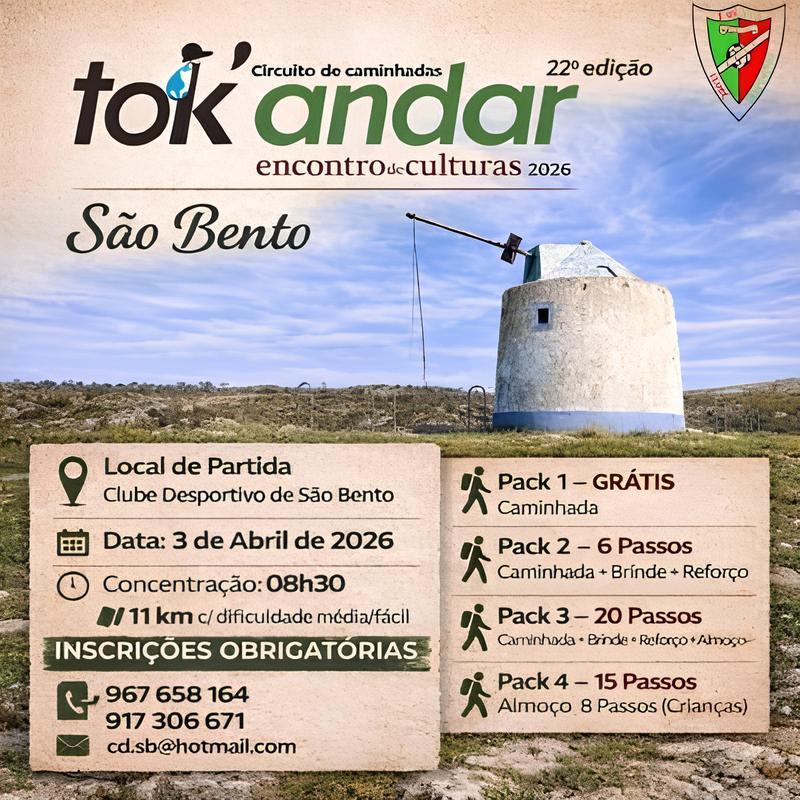 Rota do Moinho - Tok'andar 2026