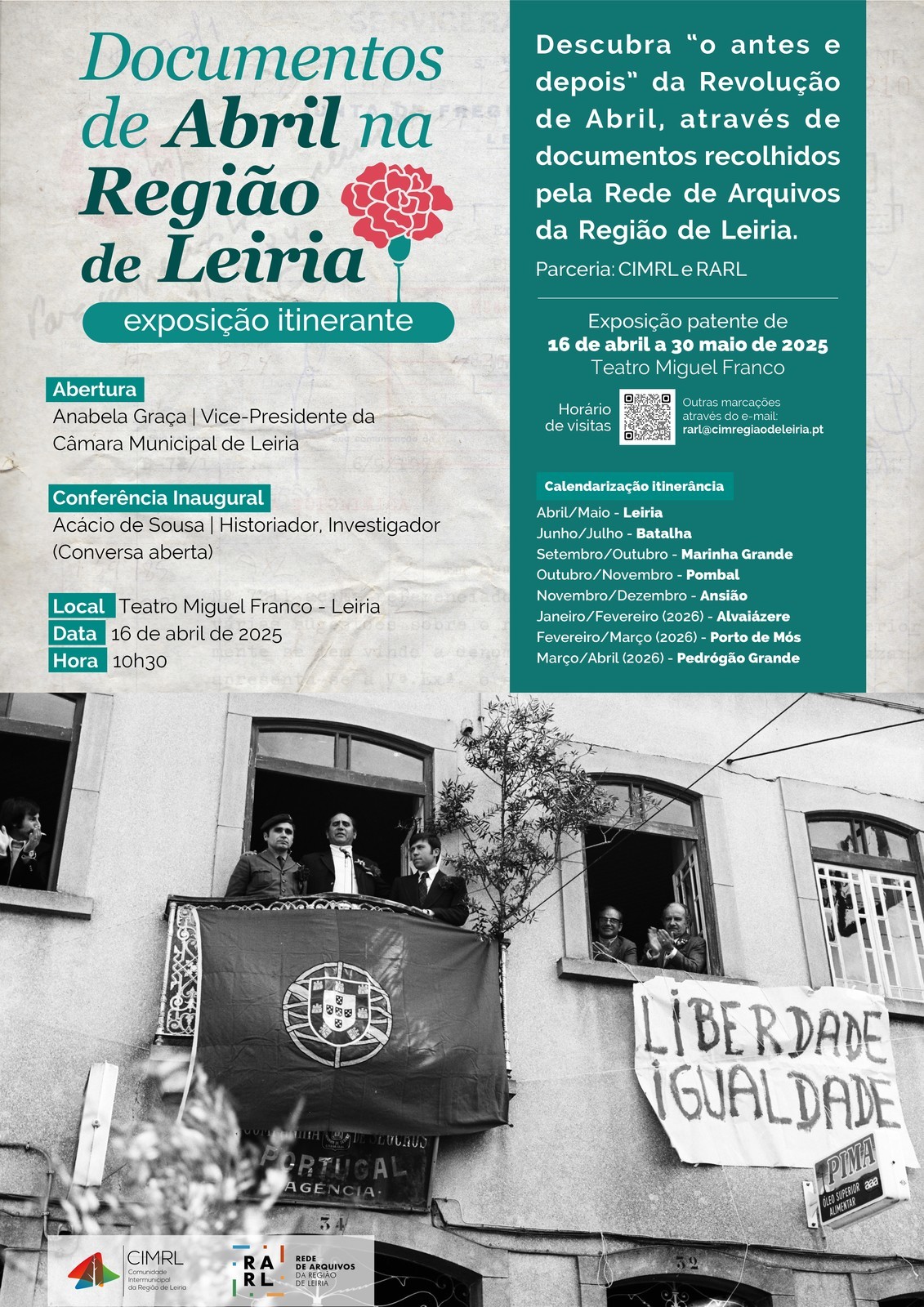 Documentos de Abril na Região de Leiria