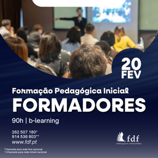 Formação Pedagógica Inicial de Formadores  - Inscrições Abertas