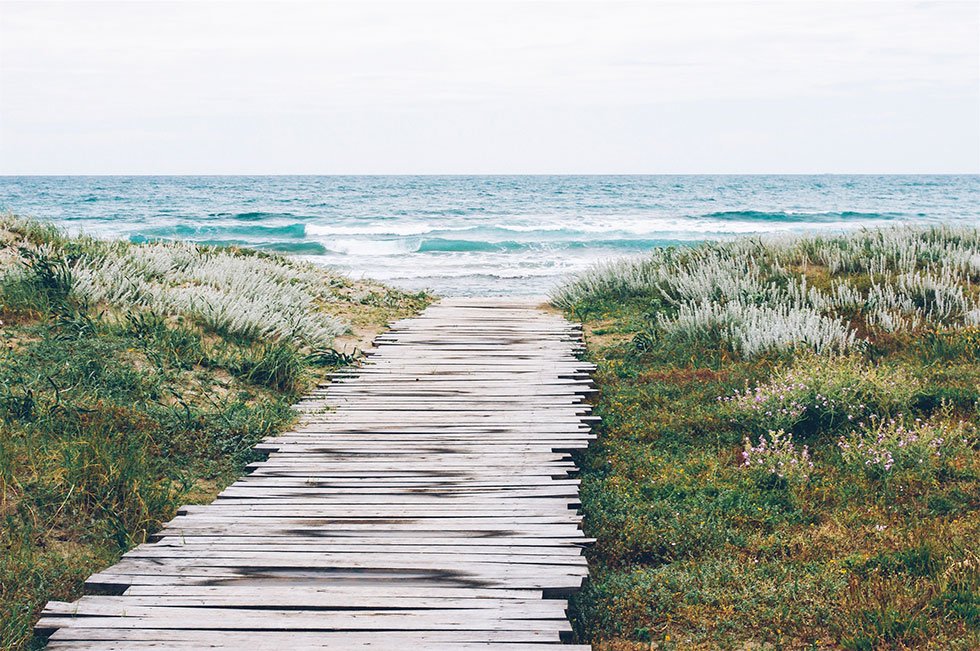 passadiços sobre dunas da praia